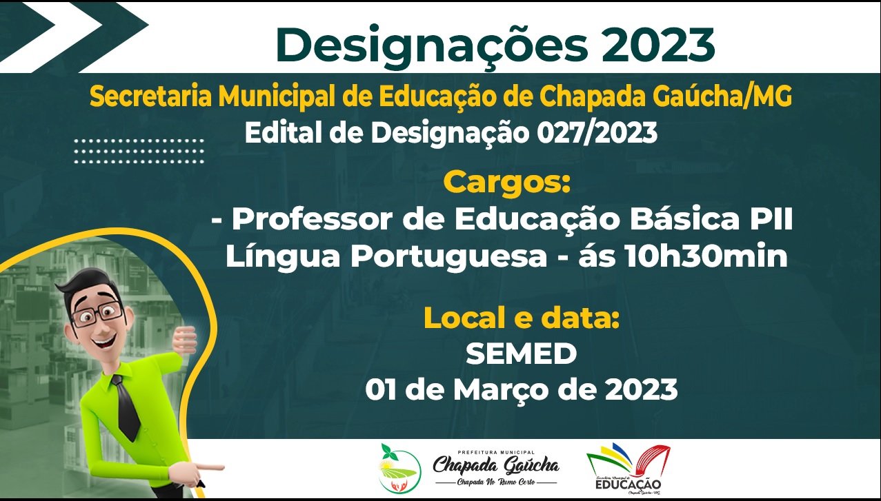 Edital de Designação N° 027/2023 Edital de Designação N° 027/2023